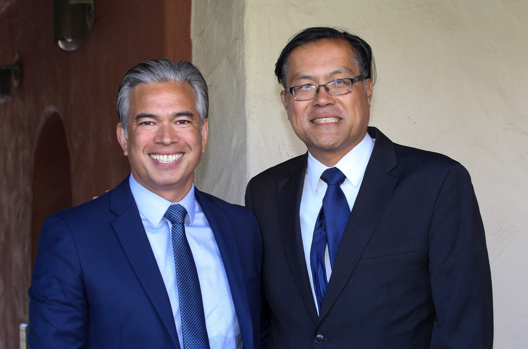 Assemblymember Mike Fong and Attorney General Rob Bonta
