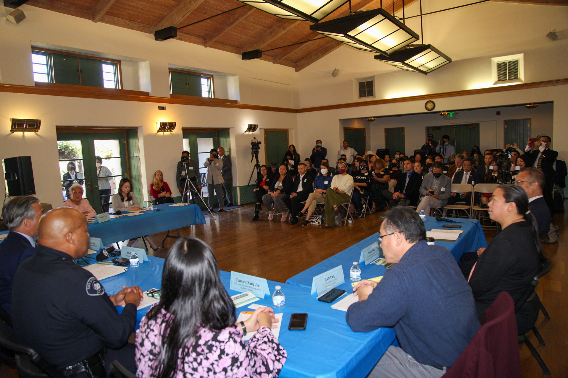 Roundtable on anti-Asian Hate at the historic Grapevine Arbor in San Gabriel