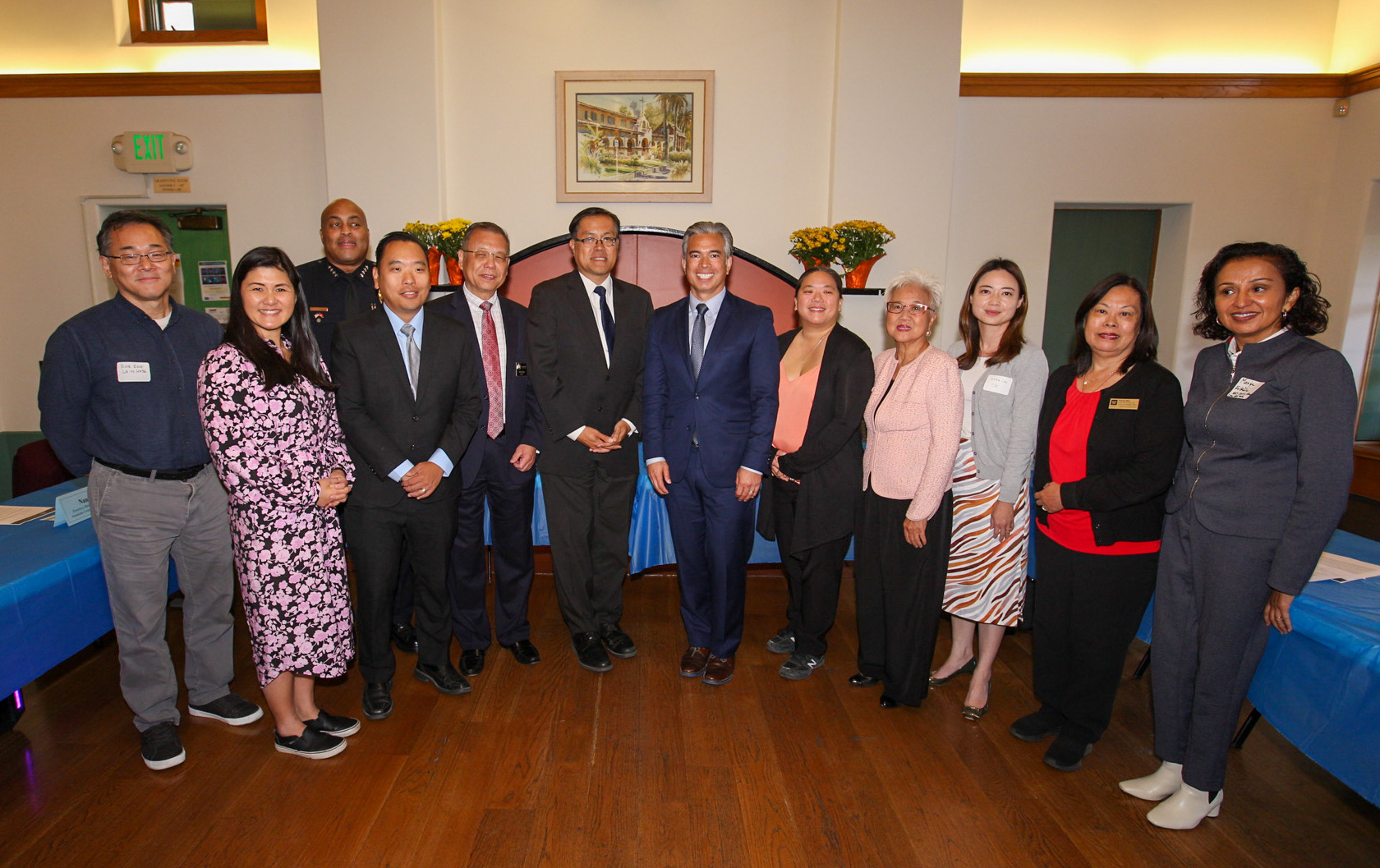 Attendees of a Roundtable on anti-Asian Hate at the historic Grapevine Arbor in San Gabriel