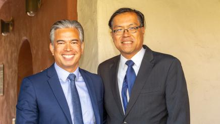 Assemblymember Fong and Attorney General Rob Bonta at the Anti-Asian Hate Crime Rountable