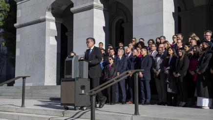 Assemblymember Fong Speaks at Vigil