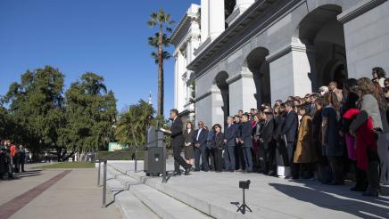 Assemblymember Fong Speaks at Vigil