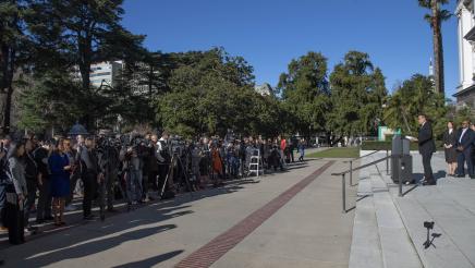 Assemblymember Fong Speaks at Vigil