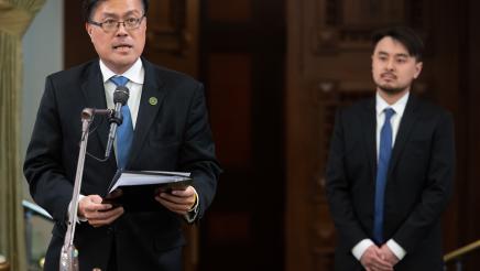 Assemblymember Fong Welcomes Community Hero Brandon Tsay to the Assembly Floor