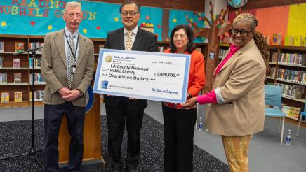 Assemblymember Fong Presents a $1 Million Check to the LA County Norwood Public Library for Refurbishment of Library Facilities 